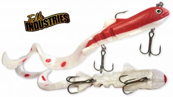 СИЛИКОНОВАЯ ПРИМАНКА TACKLE INDUSTRIES MAG SUPER D SWIMBAIT FOR MUSKIE MSD-70-Red-White