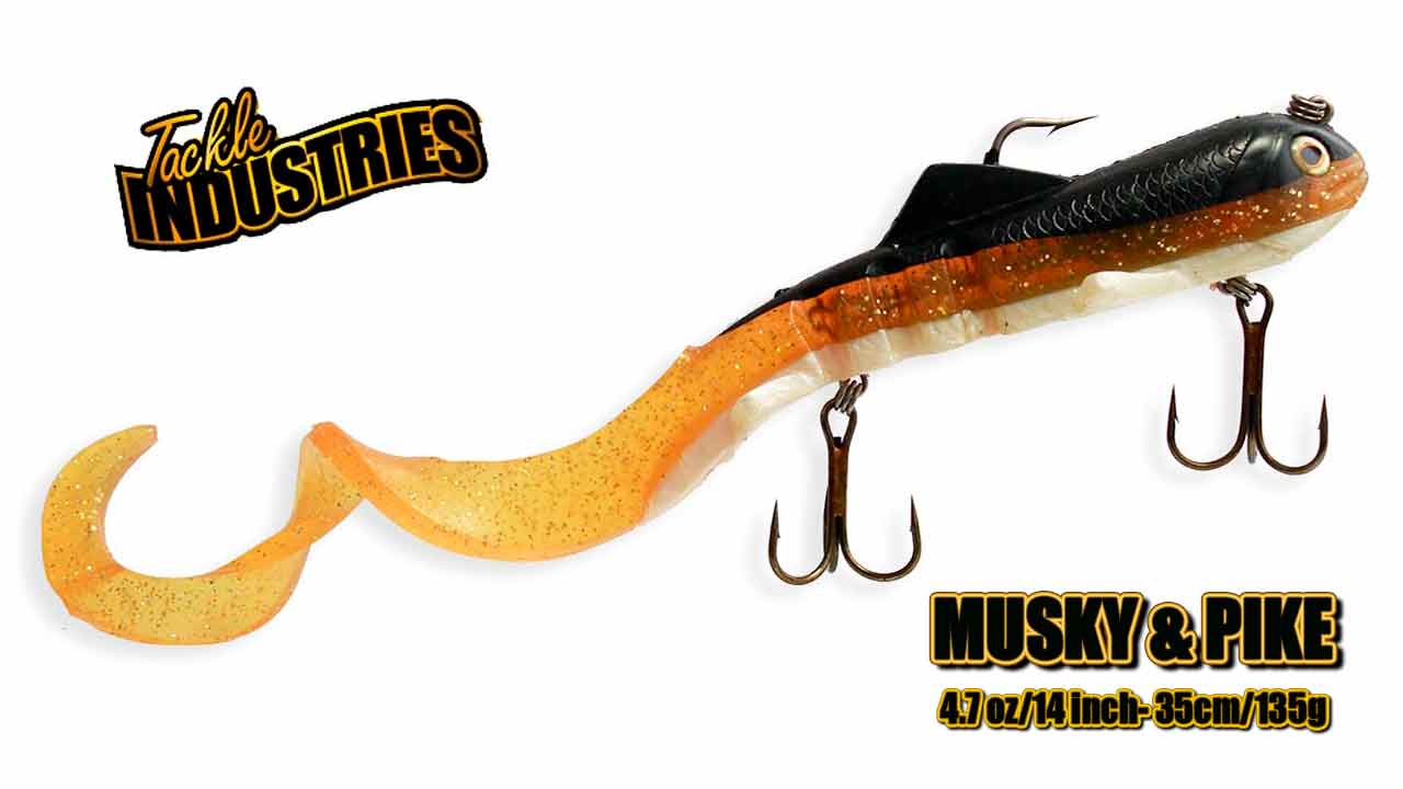 Силиконовая приманка Tackle Industries REG--5-Blk-Gold-Wht