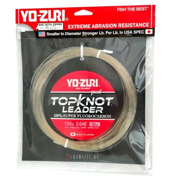 Yo-Zuri-Topknot-Leader-Fluorocarbon-100%--150-Lbs-30-YDS-27-м-150-Lbs-65-кг-1.170-мм)