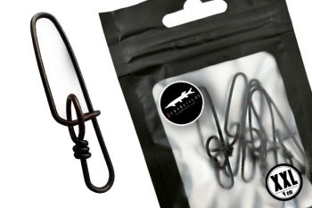 ЗАСТЕЖКА-JERKBAIT-DOUBLE-STAY-LOCK-SNAP-ЧЁРНАЯ-МАТОВАЯ-4СМ-90КГ-5ШТ-РАЗМЕР-XXL-6