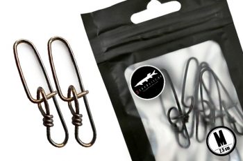 ЗАСТЕЖКА-JERKBAIT-DOUBLE-STAY-LOCK-SNAP-ЧЁРНЫЙ-Никель--2.5-СМ--40КГ-5ШТ-РАЗМЕР--M--3