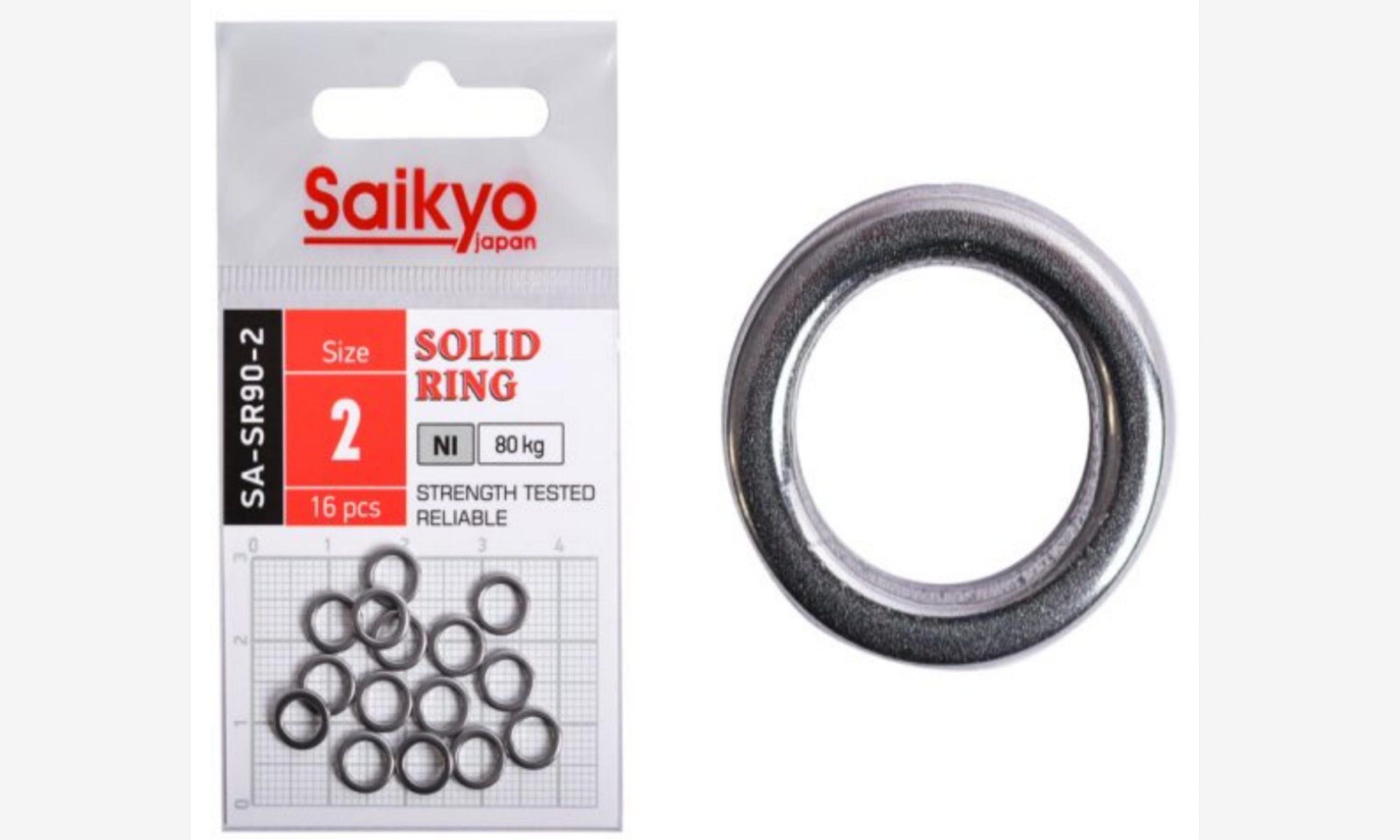Кольцо неразъемное Saikyo Solid Rings №2 80кг уп.16шт